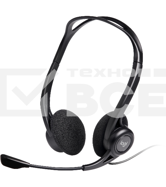 Наушники с микрофоном Logitech 960 черный 2.4м накладные оголовье (981-000100)