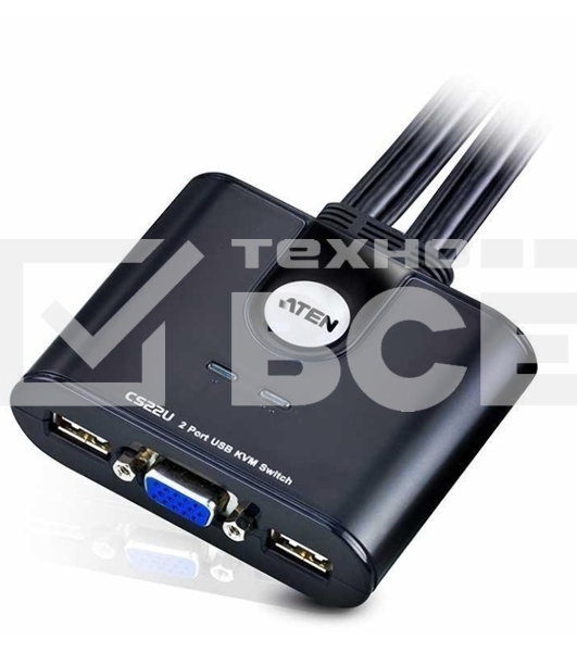 Переключатель ATEN 2-Port USB VGA Cable KVM Switch with Remote Port Selector