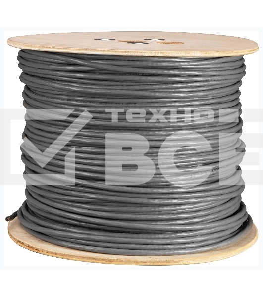 Кабель сетевой Buro FTP 4 пары cat5E solid 0.50мм Cu 305м серый
