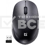 Мышь беспроводная Defender Auris MB-027 черный, 1600 dpi, радиоканал, USB, кнопки - 4, фото 1