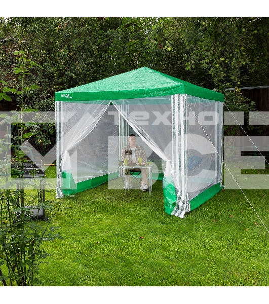 Тент садовый с москитной сеткой, 250х250/240 см, Camping  Palisad