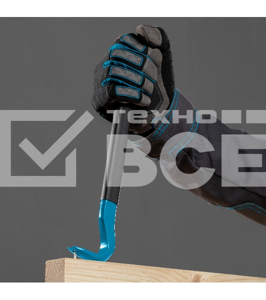 Лом-гвоздодер Gross обрезиненная рукоятка, 300x22x14 мм