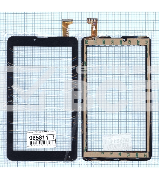 Сенсорное стекло (тачскрин) DH-0728A3-PG-FPC132, черное