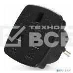 Переходник питания Gembird A-AC-UKEU-001B черный, с вилки EU,UK в RU, фото 1