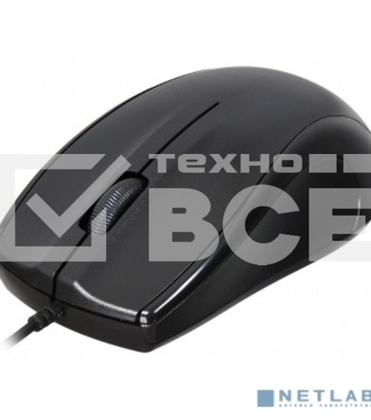 Мышь проводная Oklick 185M черный, 1200 dpi, USB, кнопки - 3