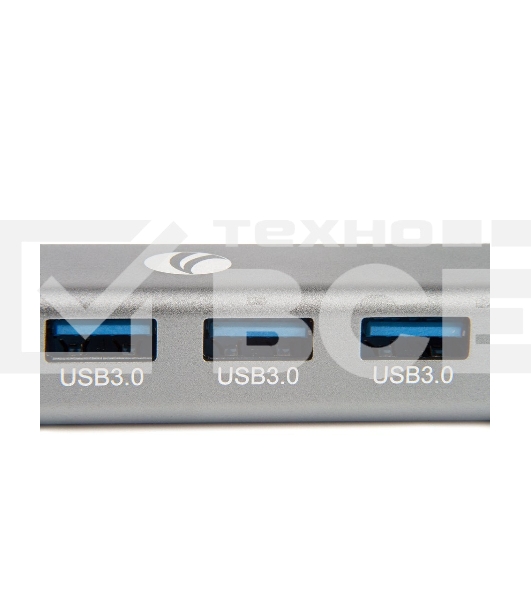 Кабель-концентратор USB 3.1 Type-Cm --> RJ-45+3port USB3.0(f) Aluminum Shell VCOM <DH311A>
