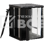 Шкаф коммутационный Hyperline (TWB-2766-GP-RAL9004) настенный 27U 600x600мм пер.дв.стекл 2 бок.пан. 60кг черный 49.9кг 1304мм, фото5