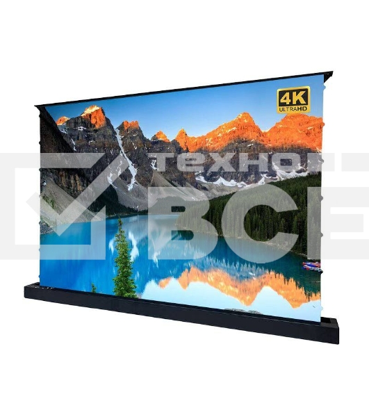 Экран S'OK для UST проектора 266x150 см, 4K, напольный c электроприводом, черный