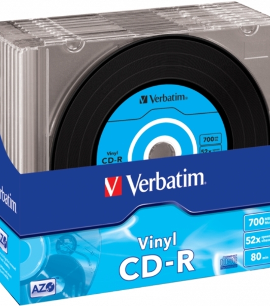 Диск CD-R Verbatim 700Mb 52x Slim case (10шт) (43415)