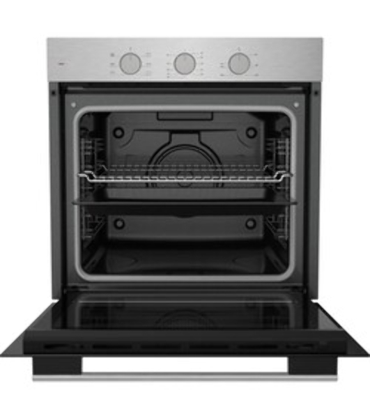 Духовой шкаф электрический Kuppersberg HF 603 BX 60 см, 80 л, High-Tech, 6 режимов, паровая очистка, черный + нерж. сталь
