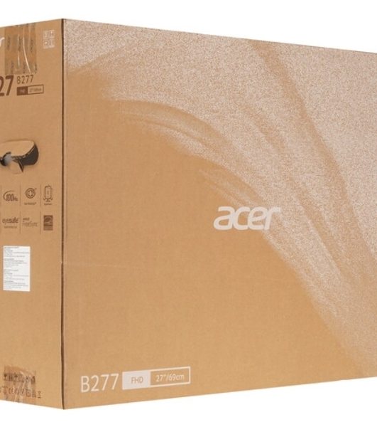 Монитор 27' Acer Vero B277Ebmiprzxv IPS 1920x1080, 100 Гц, 4 мс, 16:9, 250 кд/м2, 1xHDMI, 1хDP, 4xUSB 3.2, черный