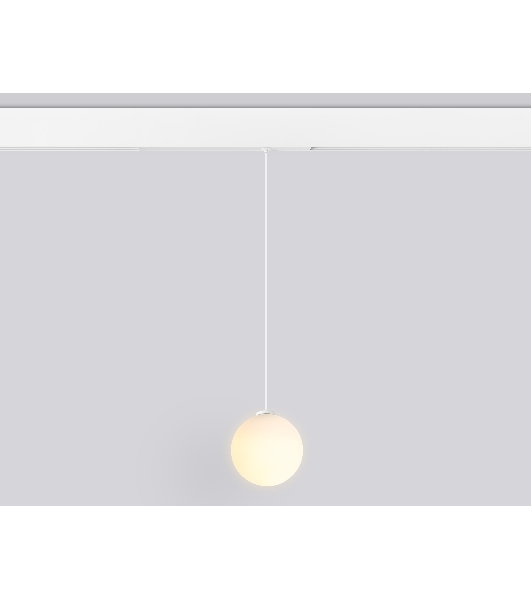 Управляемый светодиодный светильник для шинопровода Magnetic Ambrella light GL1441 WH/FR белый/белый матовый IP20 10W 3000K-6400K 220V 120° D120 H1500 (Без ПДУ)