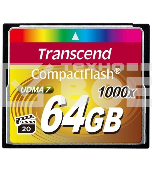 Флеш карта CF 64Gb Transcend TS64GCF1000 (1000X) 