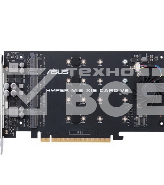 Внутренний адаптер ASUS для создания массивов RAID HYPER M.2 X16 CARD V2