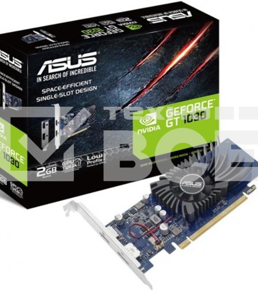 Видеокарта AsusGT1030-2G-BRK nVidia GeForce GT 1030 2048Mb 64bit GDDR5 1228/6008/HDMIx1/DPx1/HDCP PCI-Elow profile Ret