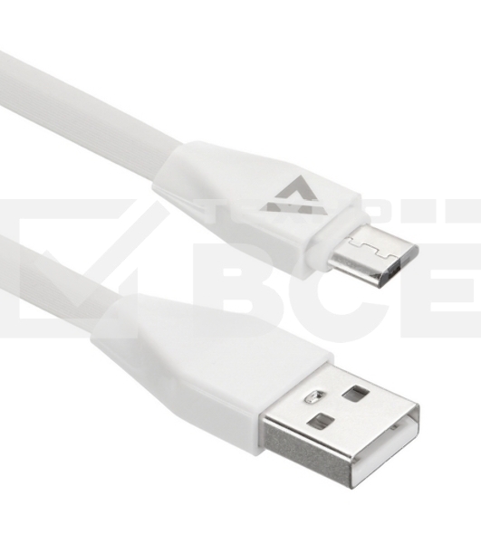 Кабель USB ACD-Life MicroUSB ~ USB-A TPE, 1м, белый (ACD-U920-M1W)