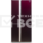 Холодильник Sharp SJ-GX98PRD темно-бордовый трёхкамерный Side by Side 394/211 л морозилка снизу, фото4