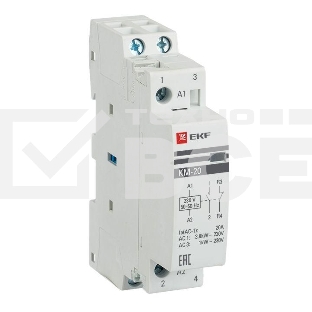 Контактор модульный КМ 20А NО+NC (1 мод.) EKF km-1-20-11