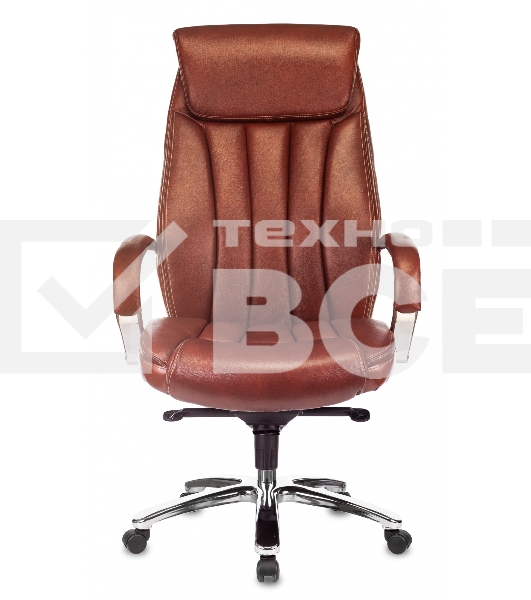 Кресло руководителя Бюрократ T-9922SL светло-коричневый Leather Eichel кожа крестовина металл хром