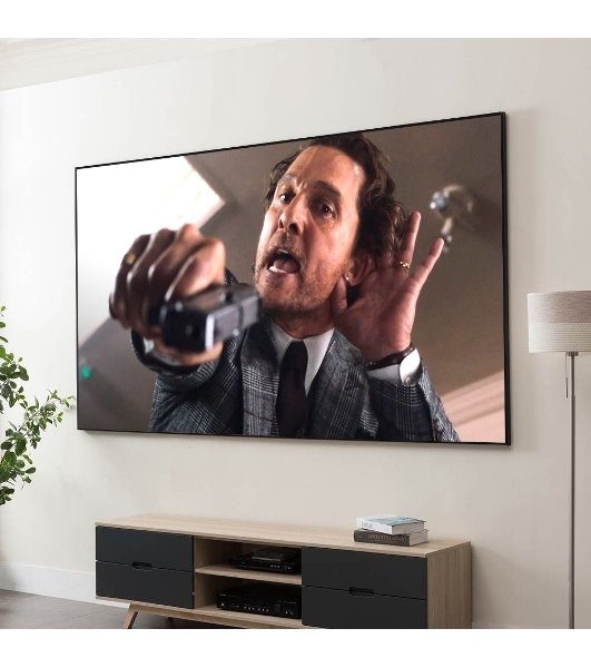 Экран Cinema S'OK 16:9 135' настенно-потолочный, на раме, 298x168см, рама черный бархат, полотно белый ПВХ