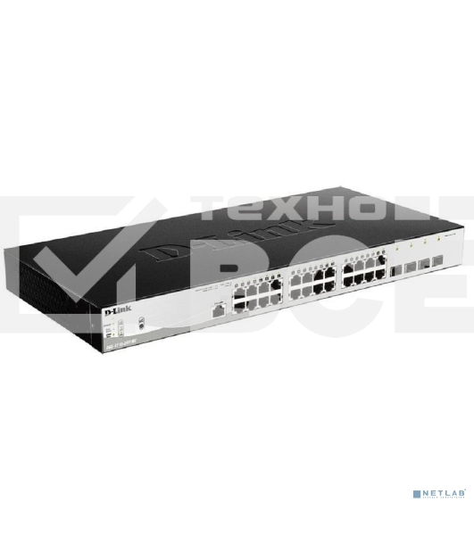 Управляемый коммутатор D-Link DGS-1210-28P/ME/B2A 2 уровня с 24 портами 10/100/1000Base-T и 4 портами 1000Base-X SFP (24 порта с поддержкой PoE 802.3af/802.3at (30 Вт), PoE-бюджет 193 Вт)