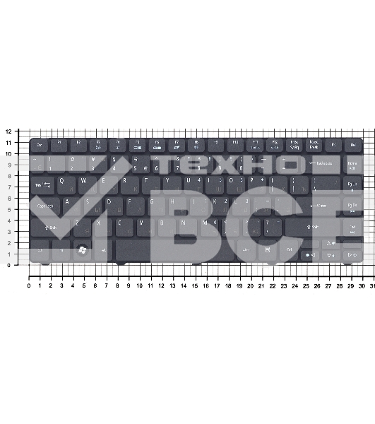 Клавиатура для ноутбука Acer Aspire Timeline 3410 3410T 3410G 4741 3810 черная матовая