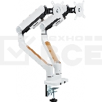 Кронштейн для мониторов Ultramounts UM733W белый 17'-32' макс.8кг настольный поворот и наклон, фото5