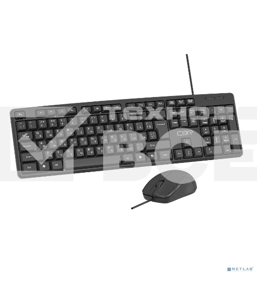 Комплект клавиатура + мышь CBR KB SET 709, USB. Клавиатура: 104 кл., офисн., 1,5 м. Мышь: 1000 dpi, 3 кн., 1,5 м
