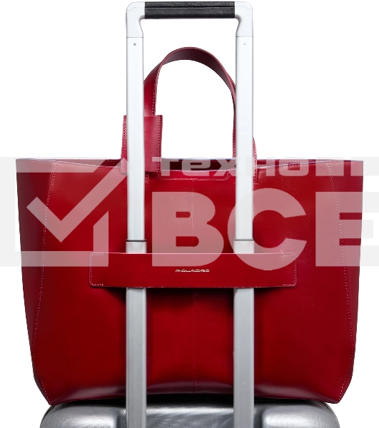 Деловая сумка женская с отделением для ноутбука Piquadro Blue Square BD6680B2/R натур.кожа красный