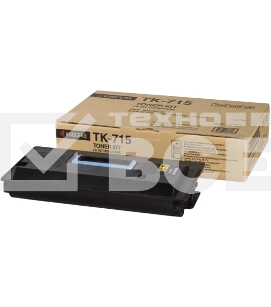 Картридж лазерный Kyocera TK-715 (1T02GR0EU0) черный для KM-3050/4050/5050 34000 стр.
