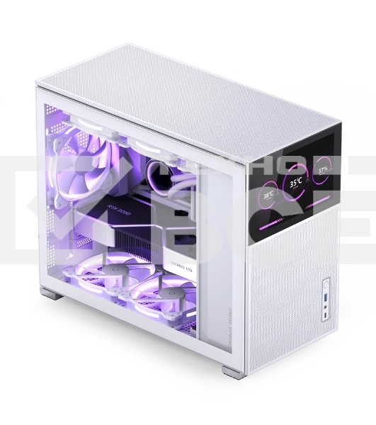 Корпус без блока питания Case JONSBO D31 MESH SCREEN, Mini-Tower, TG, no fans, 1xUSB-A 3.0 + 1xUSB-C 3.2, mATX, mDTX, mITX White