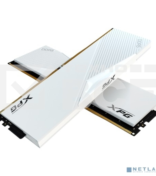 Оперативная память XPG Lancer, DDR5, 64GB (2x32GB), 6400MHz, CL32, DIMM, с радиаторами, белый
