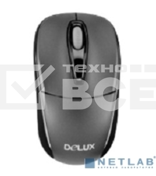 Мышь DELUX DLM-123GB (2.4G тёмно синяя),лазерная, беспроводная