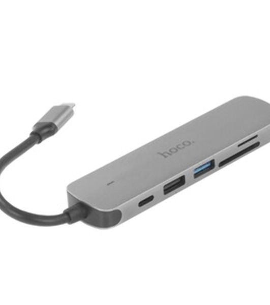 Док-станция Hoco HB28, USB Type-C, USB 3.0/PD100W/SD/TF/USB 2.0/HDMI, USB Type-C