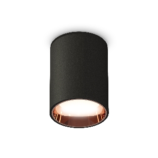 Светильник Ambrella Light XS6313024 SBK/PPG черный песок/золото розовое полированное MR16 GU5.3 (C6313, N6114)