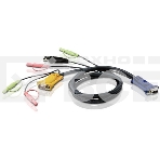 Кабель ATEN KVM Cable 2L-5305U Кабель для KVM: USB(Am)+DB15(m)+2*Audio (PC) -на- SPHD15(m)+2*Audio (KVM), 5м, фото2