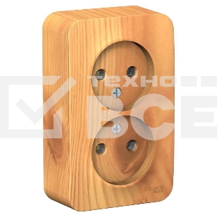 Розетка 2-ая б/з без шторок 16А, 250В, изолир. пластина SE Blanca наруж Ясень