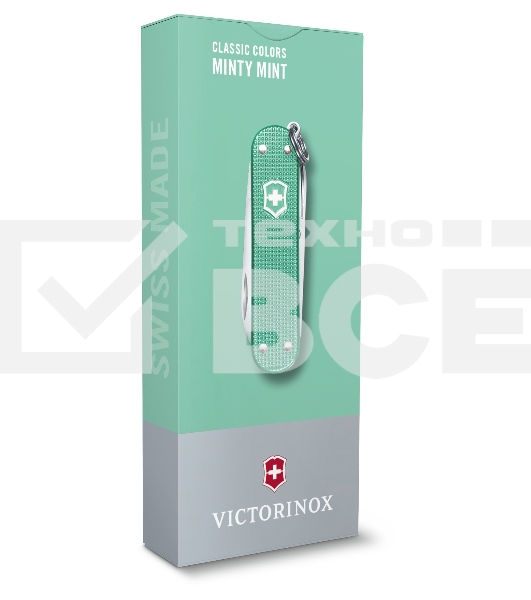 Нож перочинный Victorinox Classic Minty Mint (0.6221.221G) 58мм 7 функций карт.коробка