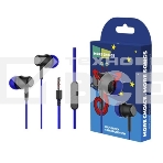 Наушники вакуумные AUX разъем с МК без рег.громкости длина 1.2м More Choice G36 (Dark Blue), фото3