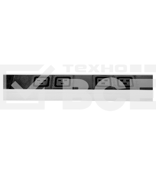 Вертикальный блок розеток ЦМО Rem-16 с выкл., 14 IEC 60320 C13, 10 C19, вход C20 16A, алюм., 33-38U (R-16-14C13-10C19-V-1420)