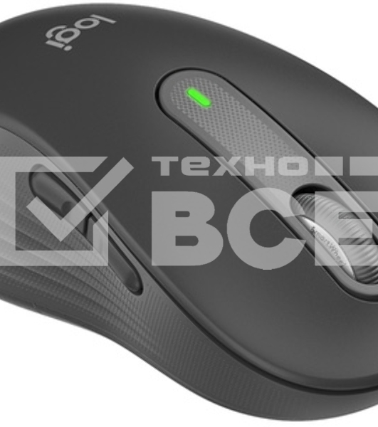 Мышь беспроводная Logitech Signature M650 L LEFT графитовый, 4000 dpi, радиоканал, Bluetooth, USB, кнопки - 5