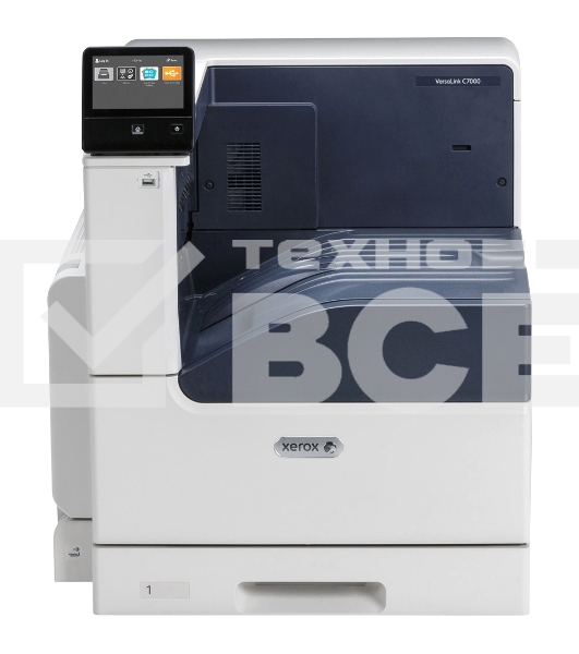 Принтер лазерный Xerox VersaLink C7000DN (VLC7000DN#), A3, цветной, печ. до 35 стр/мин. (А4) до 19 стр/мин. (А3), 1200 x 2400 dpi, RJ-45, NFC, Air Print