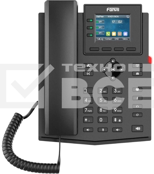 Телефон IP Fanvil X303P черный