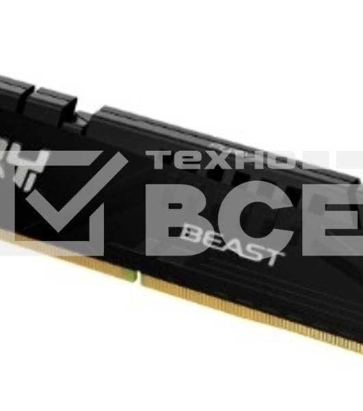 Оперативная память Kingston Fury Beast, DDR5, 8GB (1x8GB), 5600MHz, CL40, с радиаторами, черный