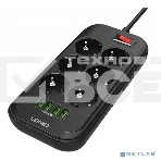 Сетевой фильтр Perfeo LD_B4436 LDNIO SE6403/ Сетевой удлинитель 2м + ЗУ на 4 USB/ 6 розеток (медь) - 2500W/ USB - 17W/ черный/серый, фото3