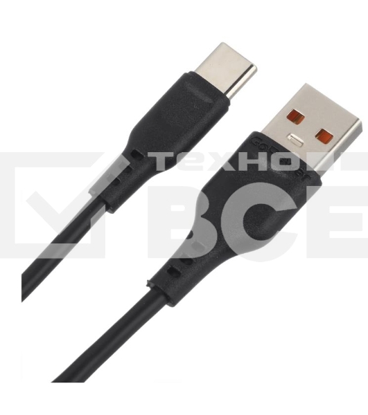 Кабель GoPower GP01T USB (m)-Type-C (m) 1.0м 2.4A ПВХ черный (1/800)
