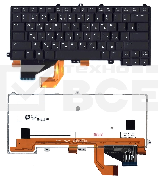 Клавиатура для ноутбука Dell Alienware 14 черная