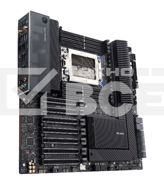 Материнская плата ASUS Pro WS WRX80E-SAGE SE WIFI, sWRX8, AMD WRX80, 8xDDR4, 8xSATA, 3xM.2, 7xPCI-E 4.0 x16, 2x 10Gb LAN, 8xUSB-A 3.2 Gen 2, 5x3.5 мм, 7.1, E-ATX