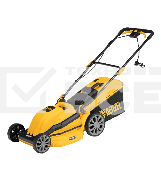 Газонокосилка электрическая GMC-2000, шир. 44см, 2000 Вт, 6 уров., травосб. 45 л Denzel