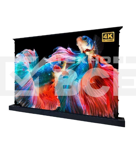 Экран S'OK для UST проектора 266x150 см, 4K, напольный c электроприводом, черный